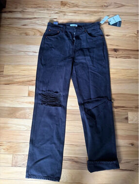 Awesome Black  Re/Done Jeans  90s high rise loose Sz 28